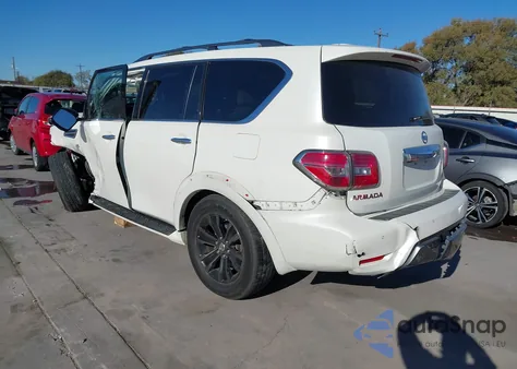 2020 Nissan Armada Platinum 2Wd из США, поврежденный, VIN JN8AY2NF0L9360279